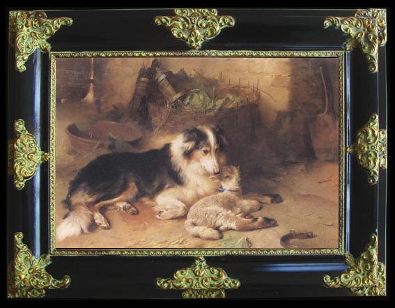 framed  Walter Hunt The Shepherd-s Pet, Ta119